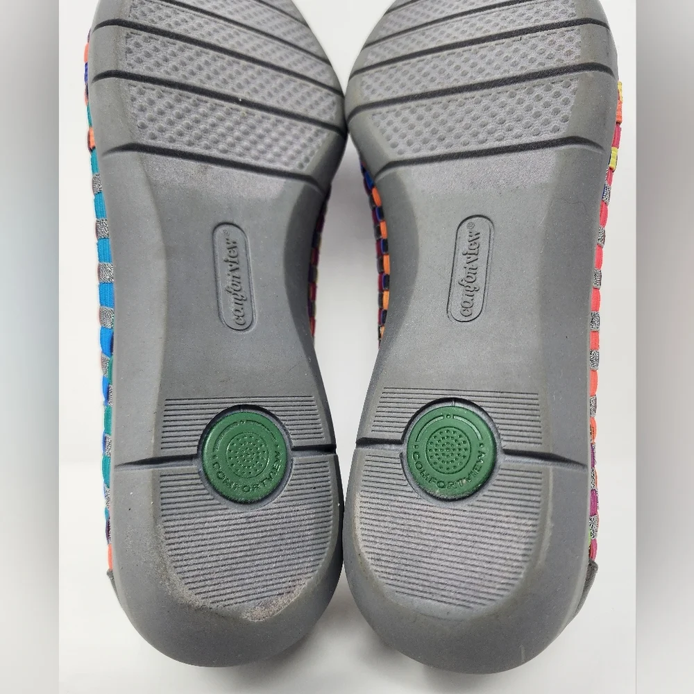 comfortview Multicolor Woven Slip-On Flats